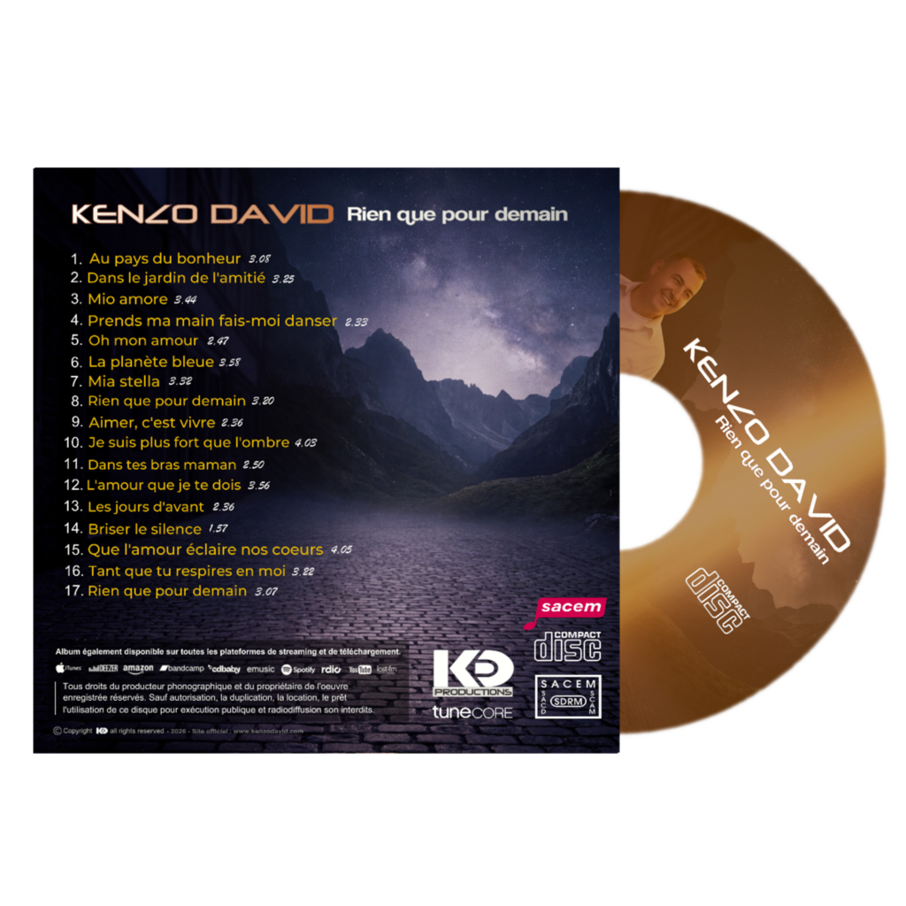 Précommande de l'album Rien que pour demain by Kenzo David Précommande de l'album Rien que pour demain by Kenzo David