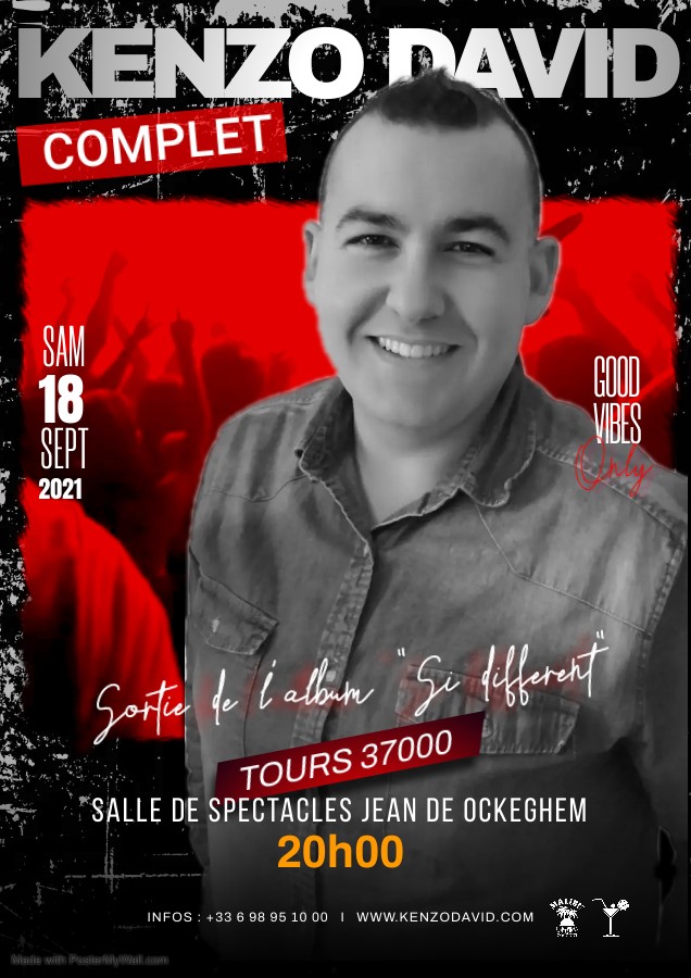 Kenzo David concert 2022 à Tours