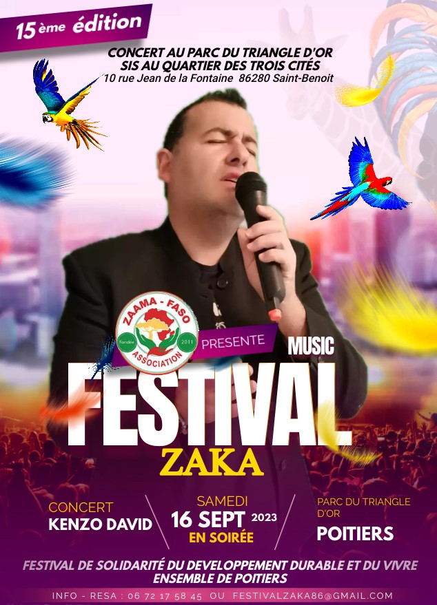 Festival Zaka - Poitiers Les Trois cités avec Kenzo David